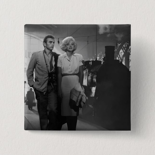 Bóton Quadrado 5.08cm Dizendo adeus (Frente)