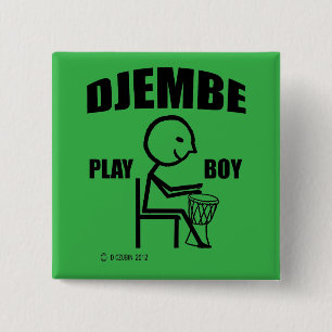 Bóton Quadrado 5.08cm Djembe Play Boy