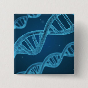 Bóton Quadrado 5.08cm DNA Double Helix