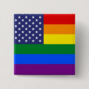 BÓTON QUADRADO 5.08CM DO "BANDEIRA ORGULHO GAY "