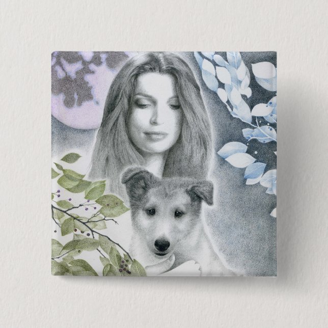 Bóton Quadrado 5.08cm Do "botão da ponte espírito" (Frente)