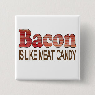 Bóton Quadrado 5.08cm Doce de Bacon