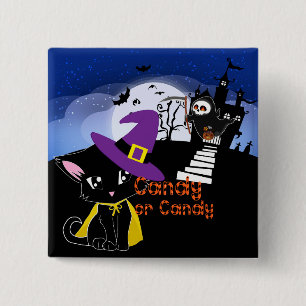 Bóton Quadrado 5.08cm Doces ou doces