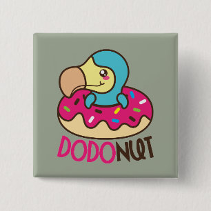 Bóton Quadrado 5.08cm Dodonut Do Do Bird Rosquinha