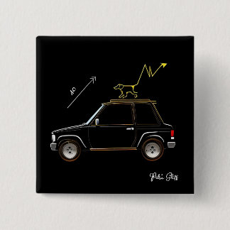 Bóton Quadrado 5.08cm Dog on Wall Street Petra Gliff Square Button