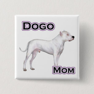 Bóton Quadrado 5.08cm Dogo Mãe 4 - Botão