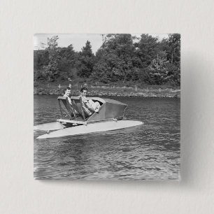 Bóton Quadrado 5.08cm Dois homens