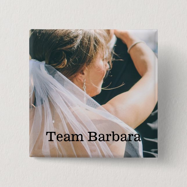 Bóton Quadrado 5.08cm Dom da identificação do convidado (Frente)