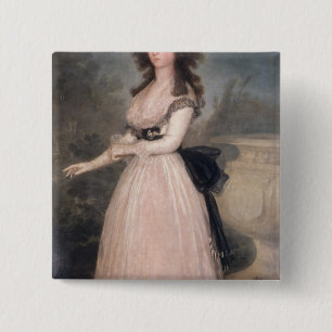 Bóton Quadrado 5.08cm Dona Tadea AR de Francisco Jose de Goya y