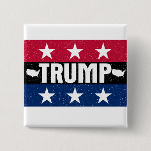 Bóton Quadrado 5.08cm Donald Trump