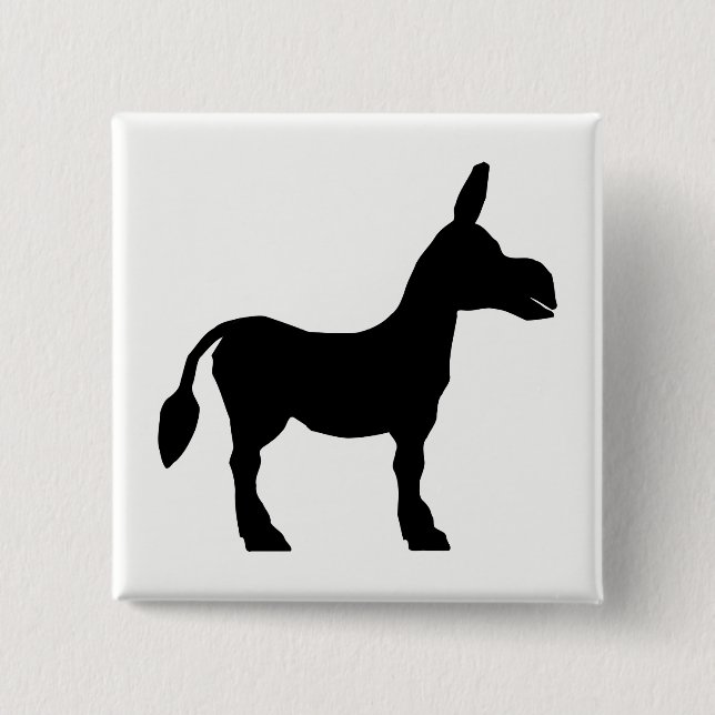 Bóton Quadrado 5.08cm Donkey Silhouette (Frente)