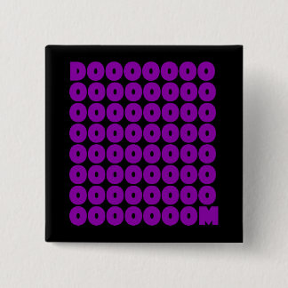 Bóton Quadrado 5.08cm Doom em Roxo