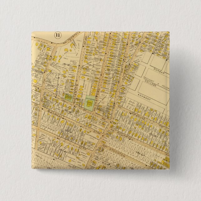 Bóton Quadrado 5.08cm Dorchester, Massachusetts (Frente)