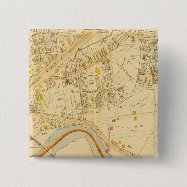 Bóton Quadrado 5.08cm Dorchester, Massachusetts 6 (Frente)