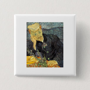 Bóton Quadrado 5.08cm Dr. Gachet - Van Gogh - c1890