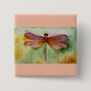 Bóton Quadrado 5.08cm Dragonfly Sunset