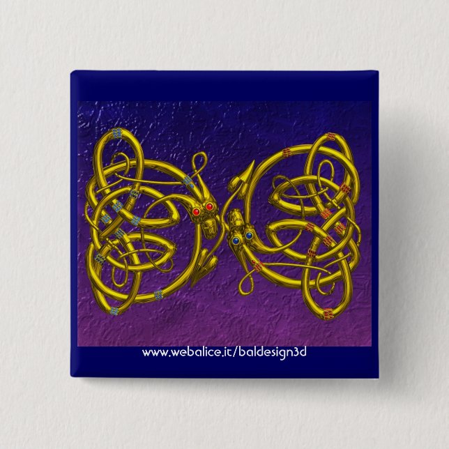 BÓTON QUADRADO 5.08CM DRAGONLOVE (Frente)