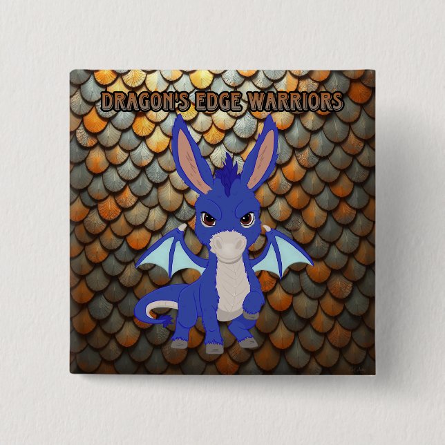 Bóton Quadrado 5.08cm Dragon's Edge Button (Frente)