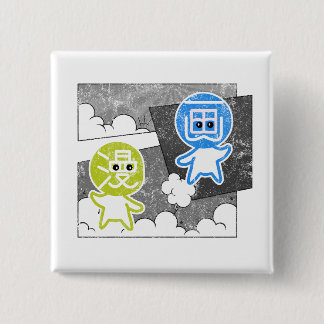 Bóton Quadrado 5.08cm Dream & Draw – Manga × Illustration Cute Mascots