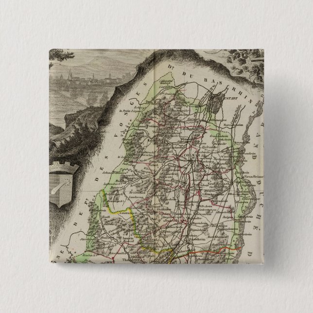 Bóton Quadrado 5.08cm Du Haut Rhin (Frente)