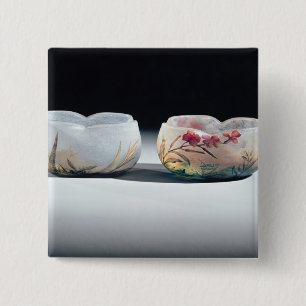 Bóton Quadrado 5.08cm Duas bacias por Daum, Nancy, France