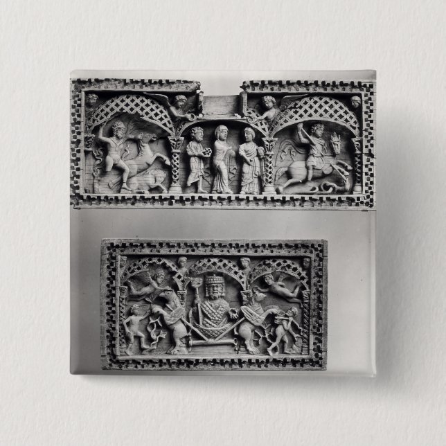 Bóton Quadrado 5.08cm Duas chapas de uma caixa (Frente)