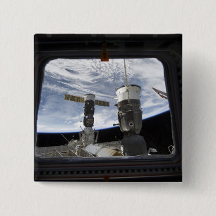 Bóton Quadrado 5.08cm Duas naves russas