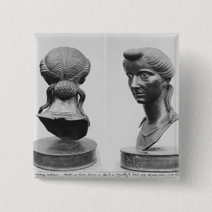 Bóton Quadrado 5.08cm Duas vistas de um busto de Livia