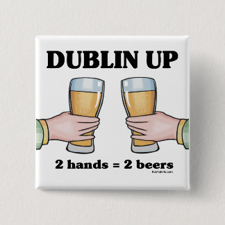 Bóton Quadrado 5.08cm Dublin acima do botão
