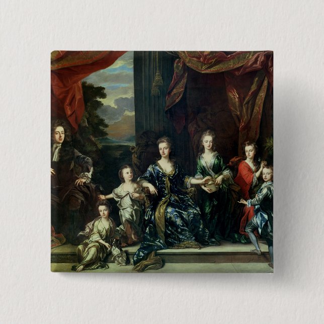 Bóton Quadrado 5.08cm Duque de John Churchill ø de Marlborough (Frente)