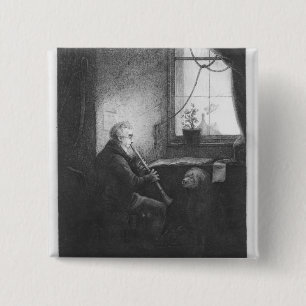 Bóton Quadrado 5.08cm Duque Esterhazy Playing o clarinete, 1809