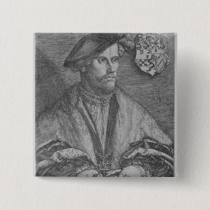 Bóton Quadrado 5.08cm Duque Wilhelm V de Cleve, 1540