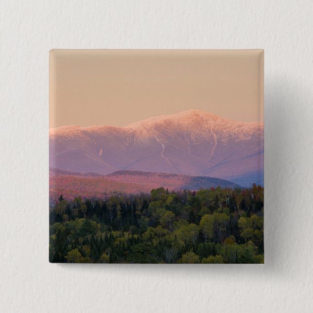 Bóton Quadrado 5.08cm Dusk e Mount Washington em New Hampshire (Frente)
