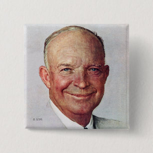 Bóton Quadrado 5.08cm Dwight D. Eisenhower