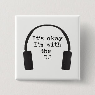 Bóton Quadrado 5.08cm É aprovação que eu sou com o DJ obtenho na port