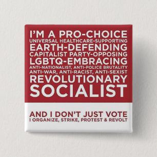 Bóton Quadrado 5.08cm E eu apenas não voto