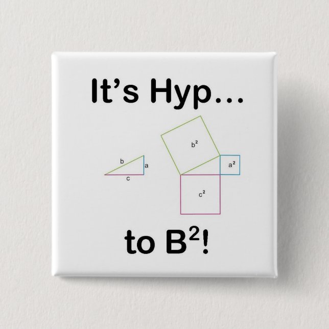 Bóton Quadrado 5.08cm É Hyp… a B esquadrado! (Frente)