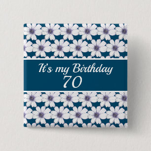 Bóton Quadrado 5.08cm É o meu Aniversário Personalizado