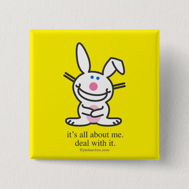 Bóton Quadrado 5.08cm É toda sobre mim (Frente)