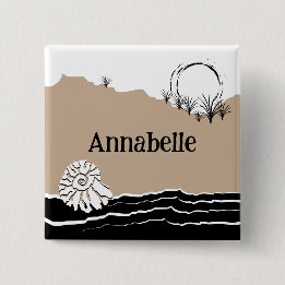 Bóton Quadrado 5.08cm É um nome de Festa de aniversário de praia