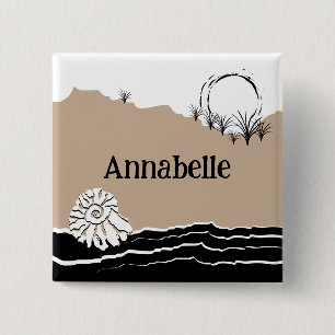 Bóton Quadrado 5.08cm É um nome de Festa de aniversário de praia