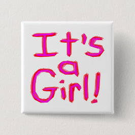 Bóton Quadrado 5.08cm É uma garota!