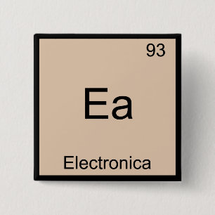 Bóton Quadrado 5.08cm Ea - Símbolo Elemento Químico Funny Eletrônico 