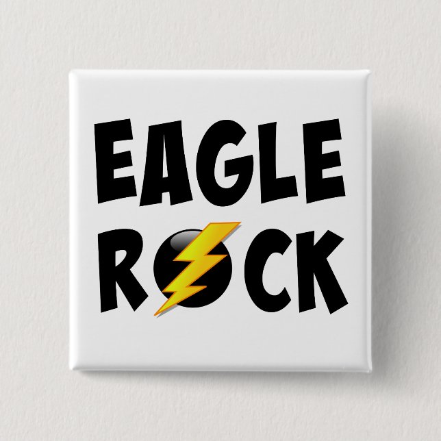Bóton Quadrado 5.08cm Eagle Rock Lightning Bolt (Frente)