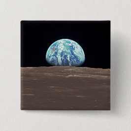 Bóton Quadrado 5.08cm Earthrise da lua