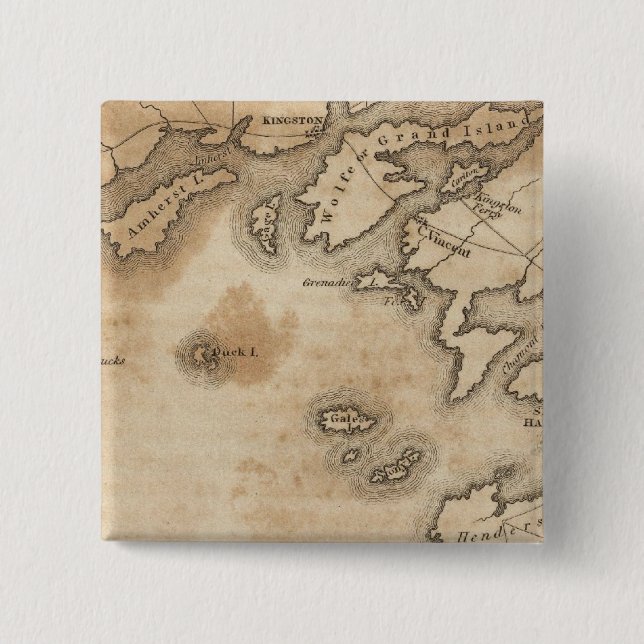 Bóton Quadrado 5.08cm EaSt. Fim do Lago Ontário (Frente)