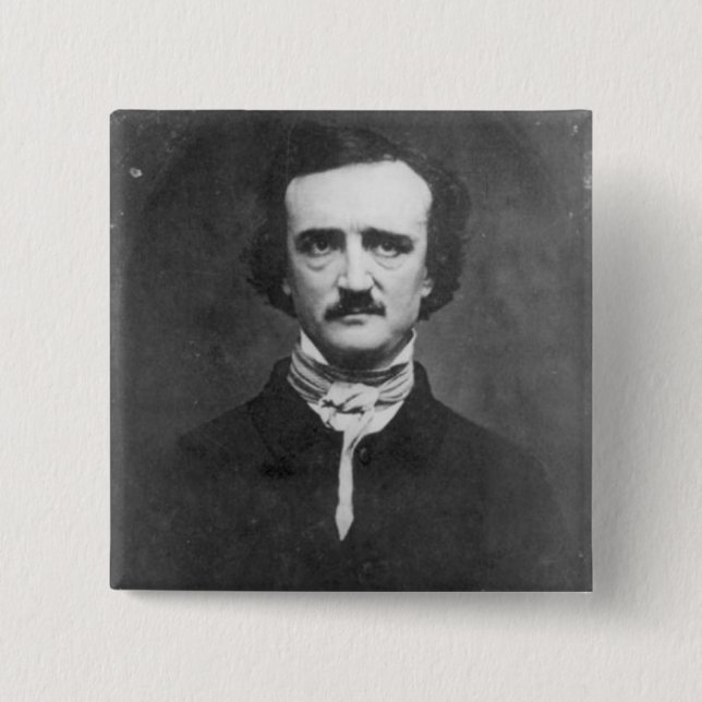 Bóton Quadrado 5.08cm Edgar Allan Poe-1848 (Frente)