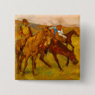 Bóton Quadrado 5.08cm Edgar Degas Antes da Corrida