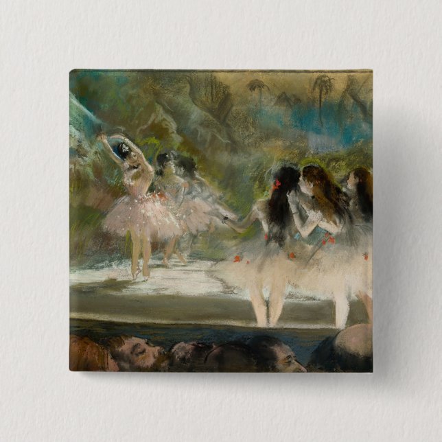 Bóton Quadrado 5.08cm Edgar Degas - Balé na Ópera de Paris (Frente)
