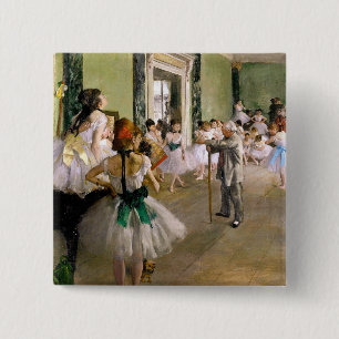 Bóton Quadrado 5.08cm Edgar Degas Classe de Dança